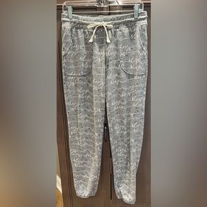 Pajama Pants Small Gray “Sleep In” Lounge Pants with drawstring & pockets